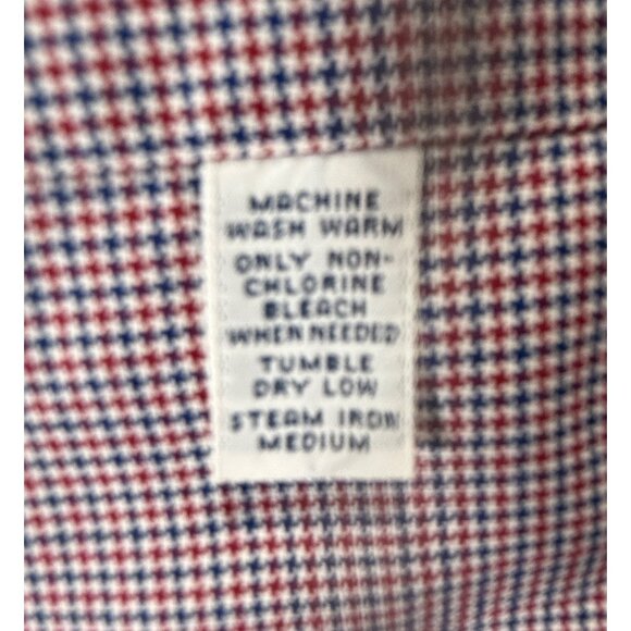 Ralph Lauren Yarmouth Oxford Shirt Mens 18 34/35 Red Micro Check Multicolor Pony - Picture 5 of 9